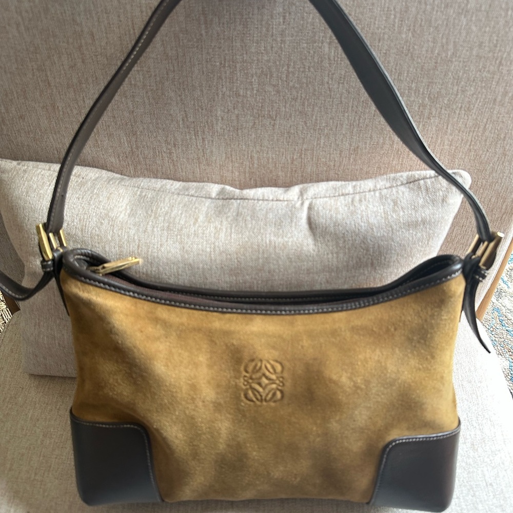 Vintage suede Loewe bag